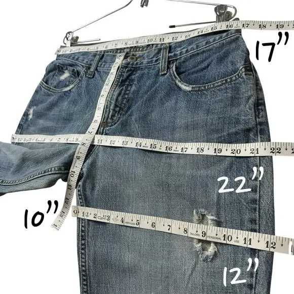 Cruel Girl Low Rise Bootcut Jeans Mid Wash Distressed 13R Western Y2k - Picture 5 of 11